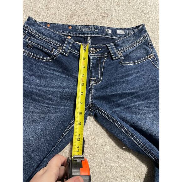 Miss Me Skinny Jeans Womens 26 JP5567G4 Embroidered Pockets Denim Low RIse Y2K - Picture 4 of 15